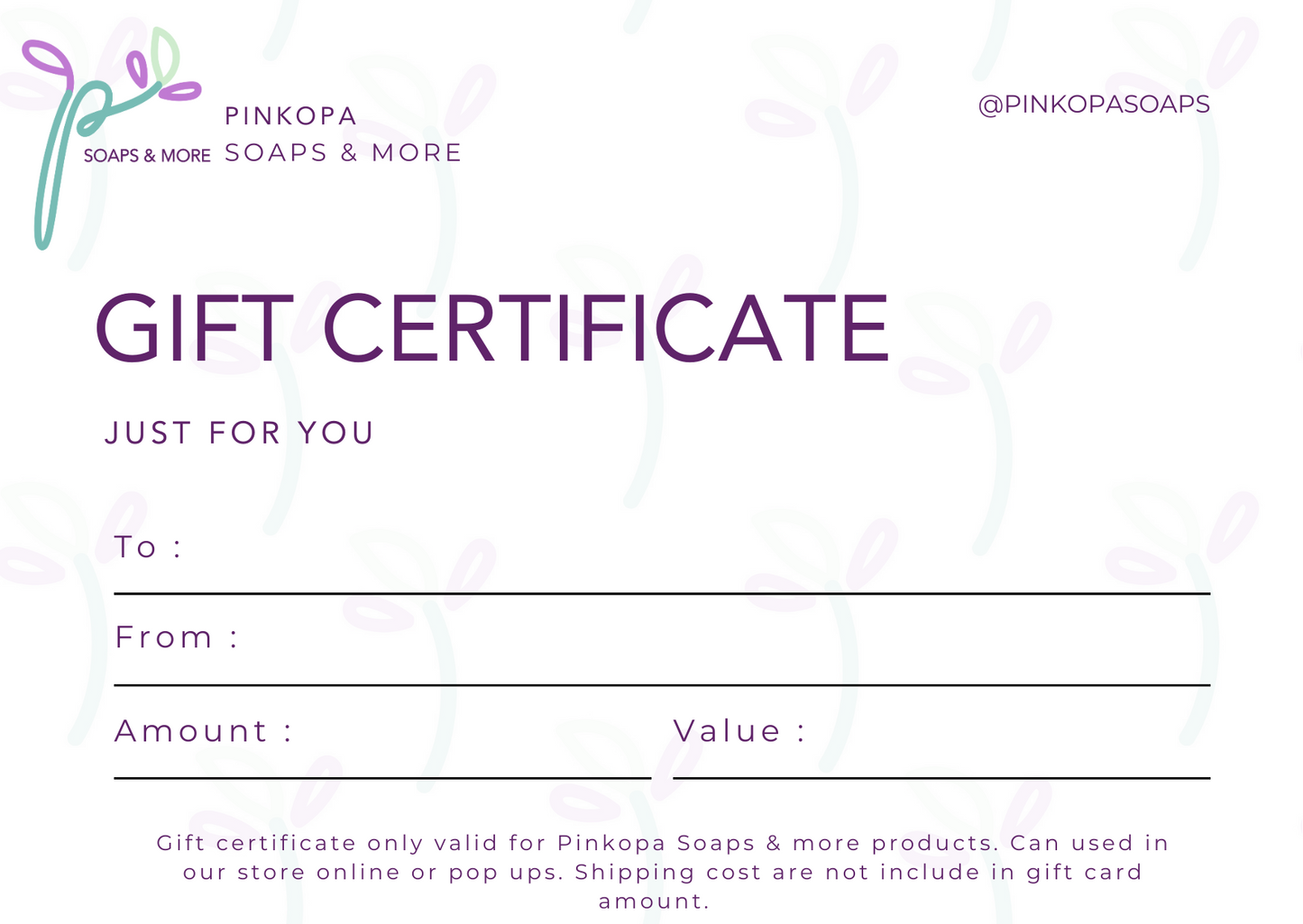 Pinkopa Gift Certificate